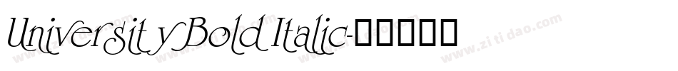 University Bold Italic字体转换